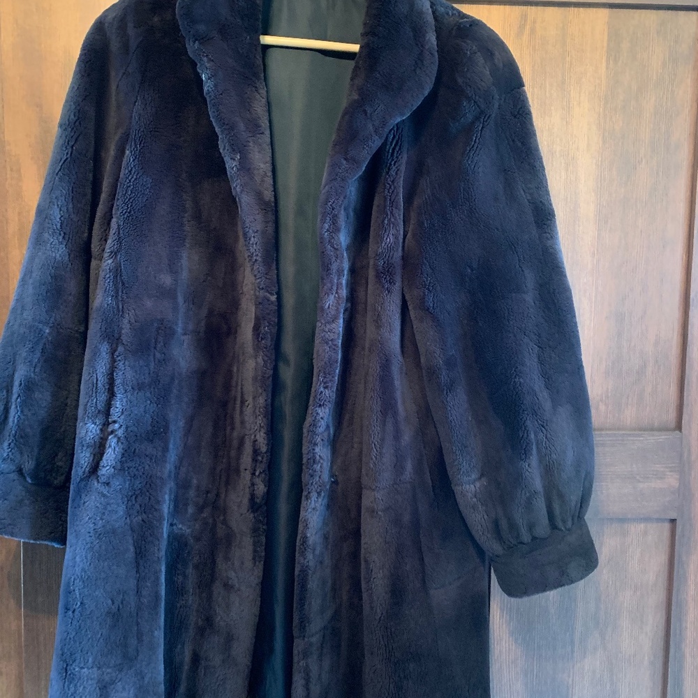 Sheared Beaver Swing Fur Coat